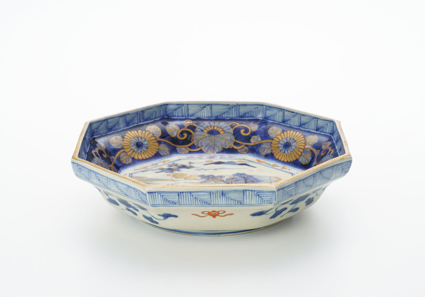 伊万里焼 色絵八角皿