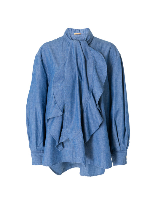 Bow Tie Shirt  / Indigo