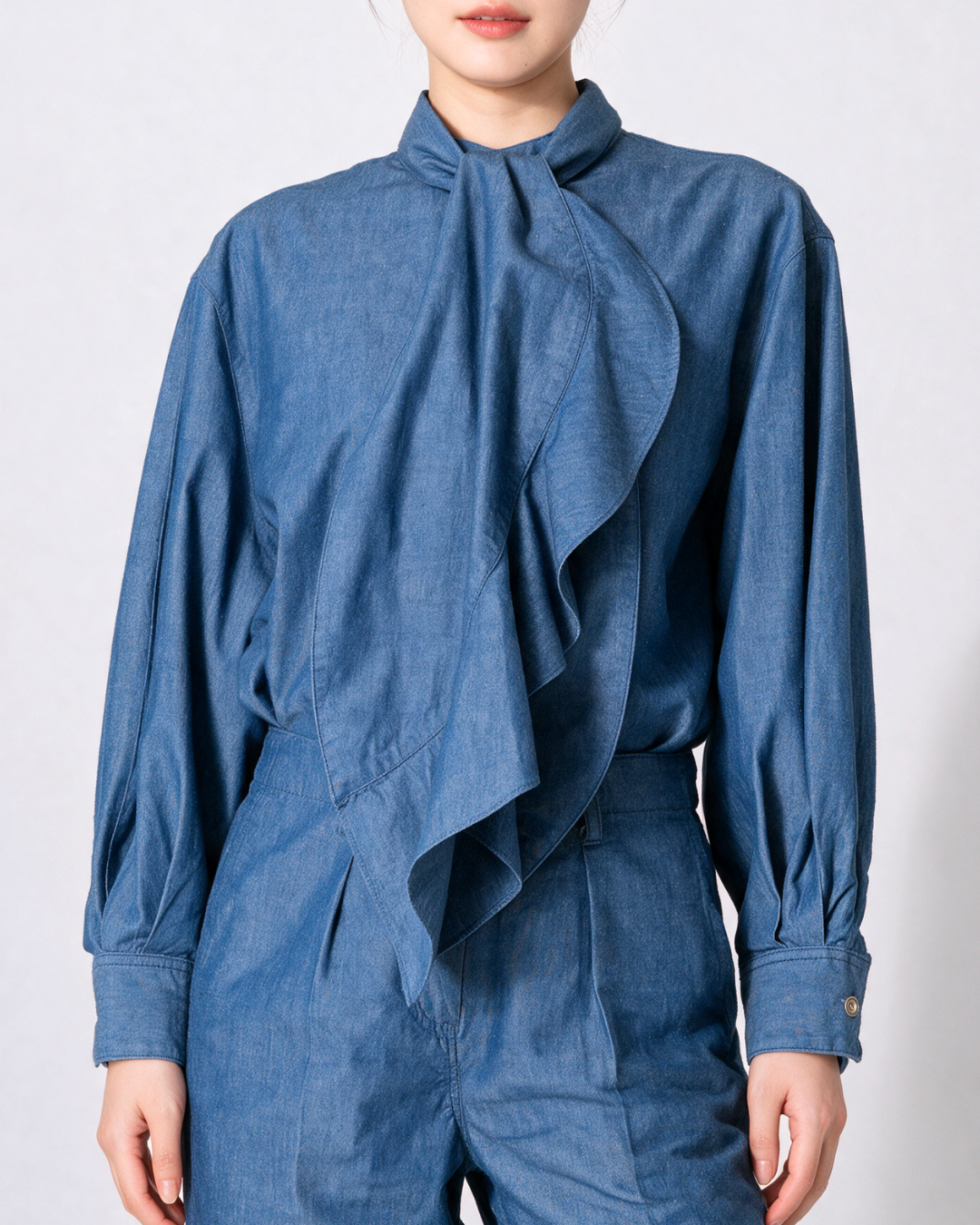 Bow Tie Shirt  / Indigo