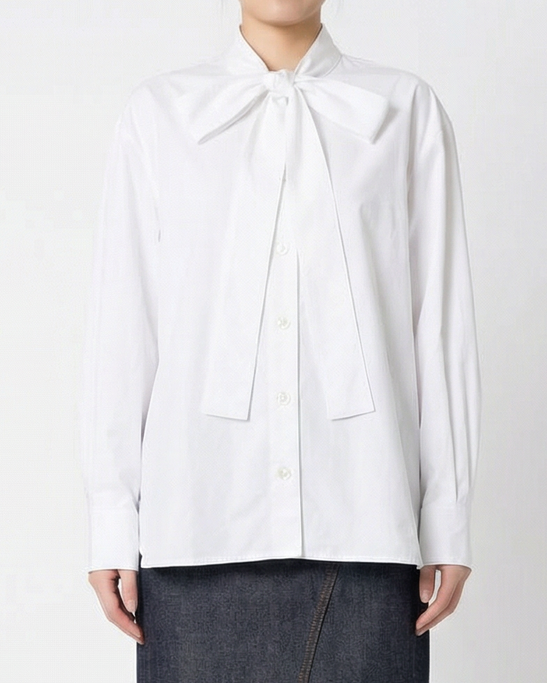 Bow Tie Shirt / White