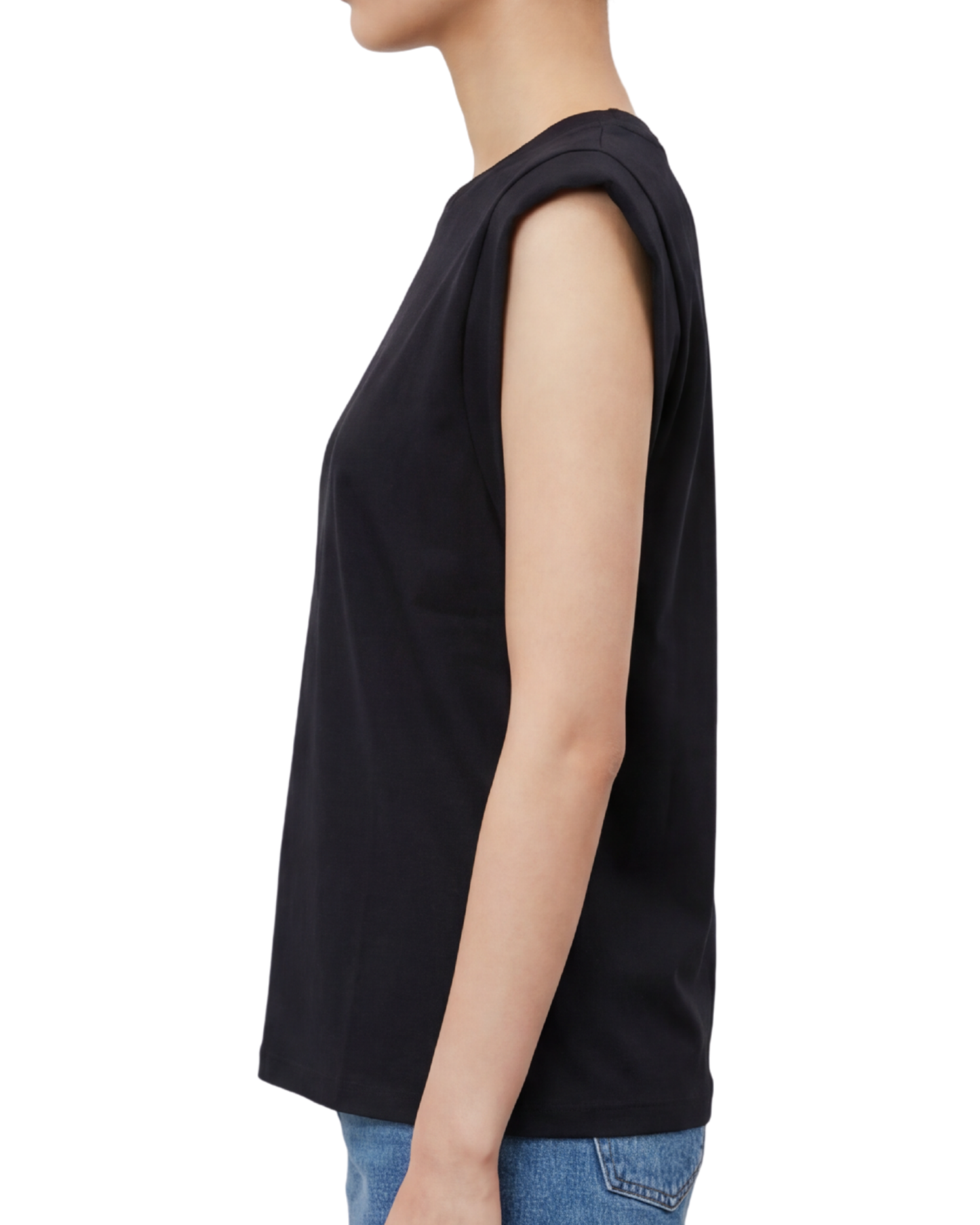 No Sleeve Shirt Black