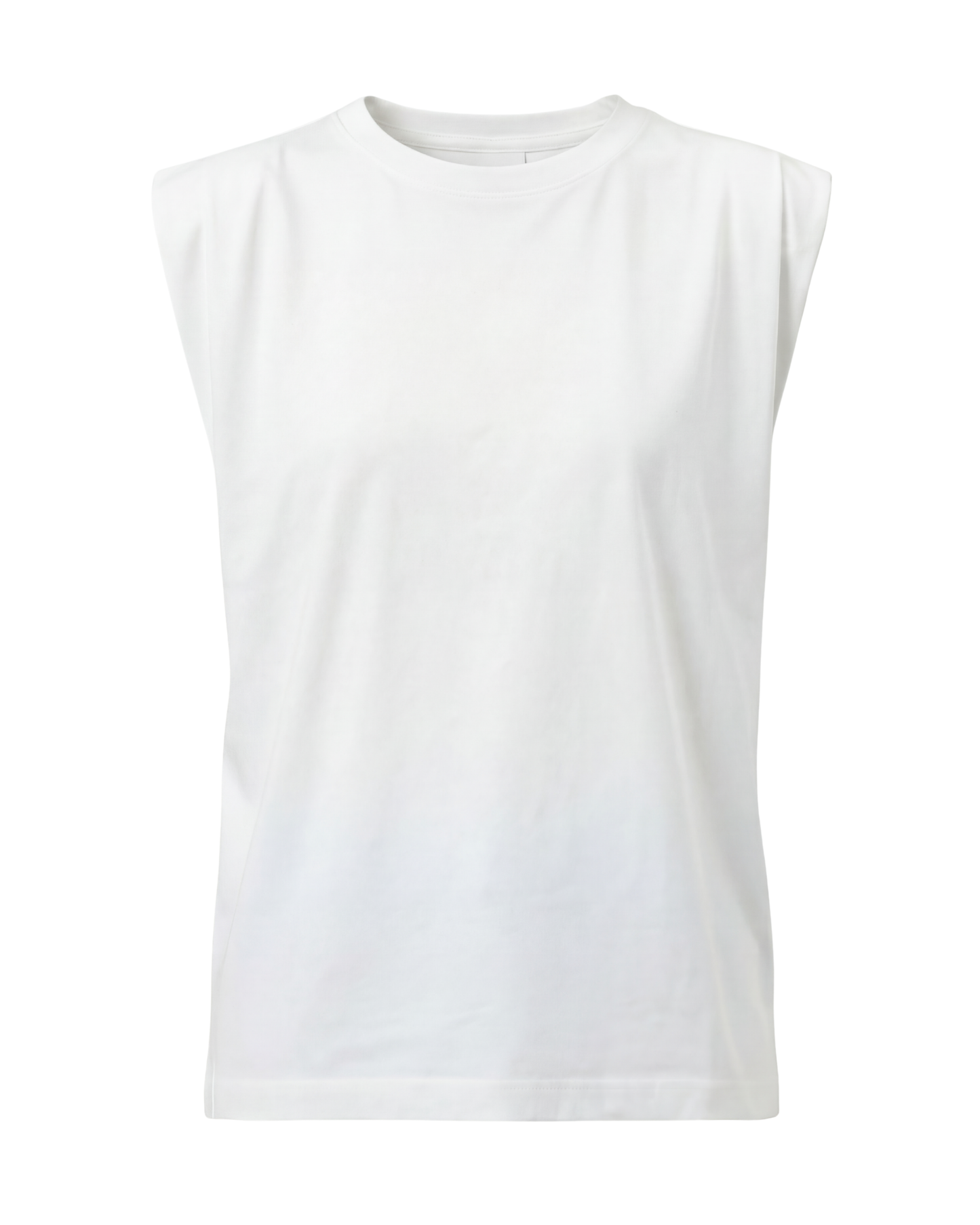 No Sleeve Shirt White